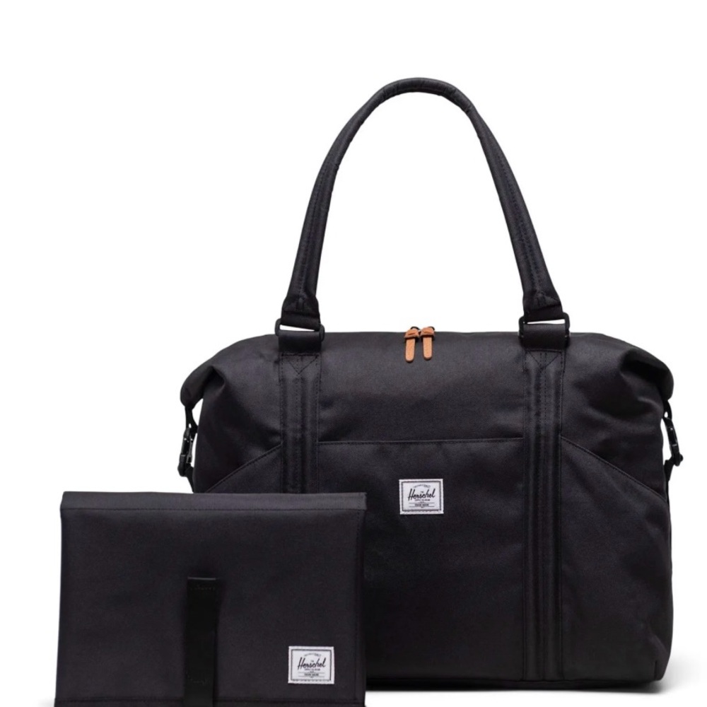 Herschel Black Diaper Bag with Pouch